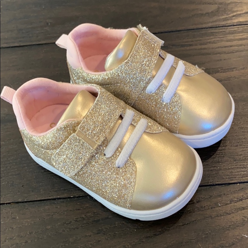 Pink and Gold glitter shoes